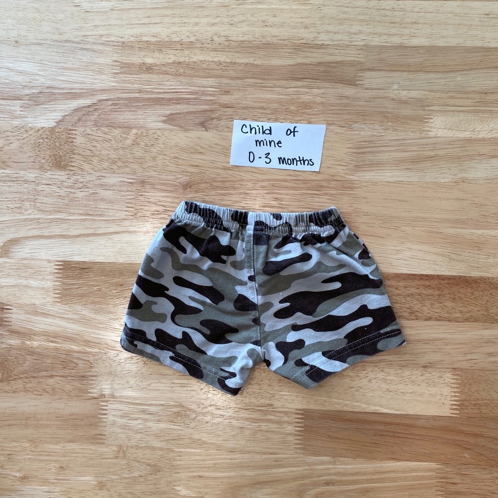 Baby 0-3 month neutral camp shorts